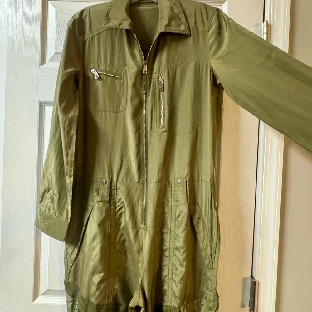 Polo Ralph Lauren Women’s Minimalist Utility Jumpsuit Moss Green Size 4 - Picture 7 of 16